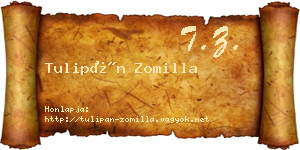 Tulipán Zomilla névjegykártya